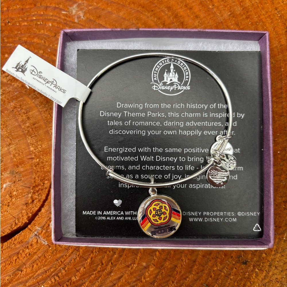 Alex and Ani Silver and Red Charm Bracelet